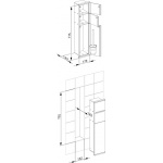 Keuco Plan Integral Moduł WC 1, lewy, chrom/biały 44964015101