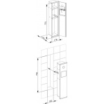 Keuco Plan Integral Moduł WC 2, lewy, Chrom/biały 44976015101