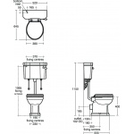 Ideal Standard Waverley Zbiornik spłukujący 6/4L ścienny biały U471401