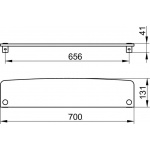 Keuco Elegance Półka z krystalicznego szkła 700 mm 11610009700