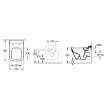 Villeroy&Boch Finion ZESTAW Umywalka meblowa 80x50 cm+Miska WC Wisząca z deską wolnoopadającą biały mat 416484RW+4664R0RW+9M88S1RW / 4164.84.RW+4664.R0.RW+9M88.S1.RW