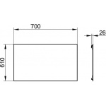 Keuco Edition 11 Lustro kryształowe 700x610 mm 11195001500