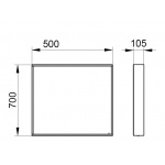 Keuco Plan Lustro kryształowe 500x700 mm, podświetlane 27 Watt, Biały 33096301500