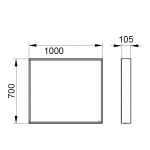 Keuco Plan Lustro kryształowe 1000x700 mm, podświetlenie 42 Watt + podgrzewane 65 Watt, Biały 33098303000