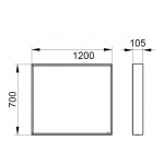 Keuco Plan Lustro kryształowe 1200x700 mm, podświetlenie 48 Watt + podgrzewanie 82 Watt, Biały 33098303500