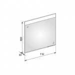 Keuco Edition 400 Lustro 650x535 mm podświetlane 10 Watt 11597171000