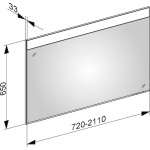 Keuco Edition 400 Lustro na wymiar 650x720-1050 mm podświetlane 11497170100