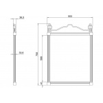 Burlington Georgian Lustro ścienne 55x75 cm białe aluminium T42WHI