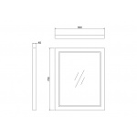 Burlington Lustro łazienkowe 600x750 mm Biały M6OW