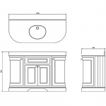  Burlington Szafka pod umywalkę 134x55 blue FC1B