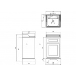  Burlington Szafka pod umywalkę 49x45 Blue FC8B