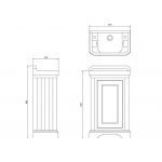  Burlington Szafka pod umywalkę 51,2x31 Blue FC11B