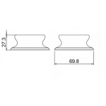 Burlington Rozety podwyższające do baterii (para) Brushed Nickel T4ABNKL