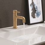 Crosswater MPRO Industrial Bateria umywalkowa niska jednootworowa bez korka brushed brass PRI110DNUB