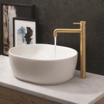 Crosswater MPRO Industrial Bateria umywalkowa wysoka jednootworowa bez korka brushed brass PRI112DNUB