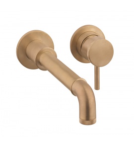 Crosswater MPRO Industrial Bateria umywalkowa podtynkowa bez korka brushed brass PRI120WNUB
