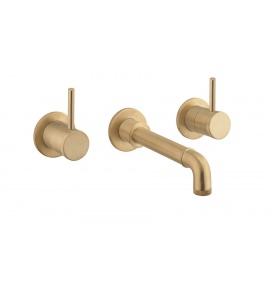 Crosswater MPRO Industrial Bateria umywalkowa podtynkowa bez korka brushed brass PRI130WNUB