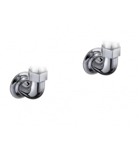 Burlington Kolanka do baterii wannowo-natryskowej ściennej (para) Brushed Nickel T17_2BNKL