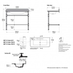 Victoria+Albert Metallo 113 Quartz Stolik z zintegrowaną umywalką 113x52 cm Polerowany chrom&biały MET-113-QWH-N-PC 