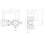     Gessi 316 Element podtynkowy baterii umywalkowej 54197.239 / 54197239