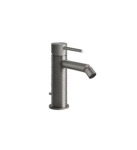 Gessi 316 Trame Bateria bidetowa jednootworowa z korkiem steel brushed 54307.239