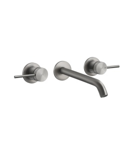 Gessi 316 Trame Bateria umywalkowa ścienna element zewnętrzny steel brushed 54394.239