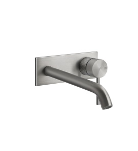 Gessi 316 Intreccio Bateria umywalkowa ścienna element zewnętrzny steel brushed 54190.239