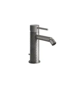 Gessi 316 Intreccio Bateria bidetowa jednootworowa z korkiem steel brushed 54107.239