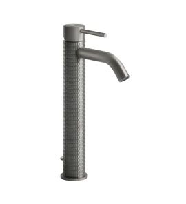 Gessi 316 Meccanica Bateria umywalkowa jednootworowa z korkiem steel brushed 54204.239