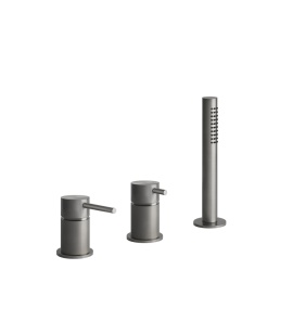 Gessi 316 Bateria wannowa 3-otworowa steel brushed 54043.239