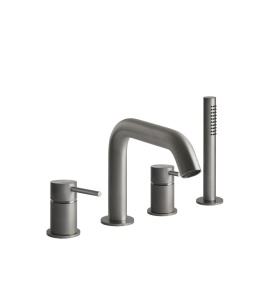 Gessi 316 Bateria wannowa 4-otworowa steel brushed 54037.239