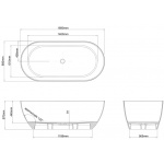 Clearwater Formoso Wanna wolnostojaca 169x80 cm biały mat N2ACSM