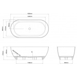 Clearwater Formoso Wanna wolnostojaca 169x80 cm biały N2ACS