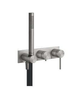 Gessi 316 Bateria prysznicowa ścienna element zewnętrzny steel brushed 54038.239