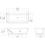 Clearwater Patinato Wanna wolnostojaca 169x80 cm biały N3BCS