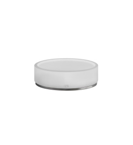 Gessi 316 Mydelniczka wolnostojąca biała z podstawą steel brushed 54725.239