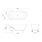 Clearwater Classico Grande Wanna wolnostojaca 169x80 Biały N9CS