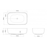 Clearwater Duo Wanna wolnostojaca 155x95 Biała N26CS