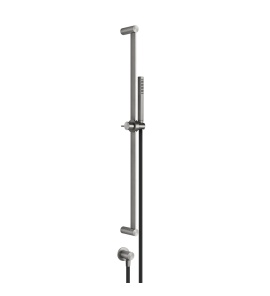 Gessi 316 Drążek prysznicowy ścienny ze słuchawką, wężem, wylotem wody steel brushed 54045.239