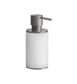 Gessi 316 Dozownik z białą ceramiką wolnostojący steel brushed 54737.239