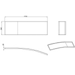 Britton Cleargreen EcoCurve Panel przedni do wanny asymetrycznej narożnej 1710 mm Biały R16F