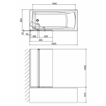 Britton Cleargreen Parawan nawannowy dwuczęściowy 85x145 BS2