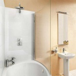 Britton Cleargreen EcoRound Parawan nawannowy jednoczęściowy zaokrąglony 82x145 BS7