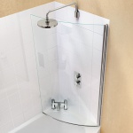 Britton Cleargreen EcoRound Parawan nawannowy jednoczęściowy zaokrąglony 82x145 BS7