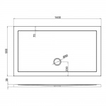 Britton Zamori Brodzik prostokątny 140x90 Biały Z1178A
