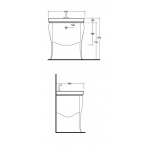 Olympia Ceramica Impero Szafka pod umywalkę 70x53 biały IMMO70