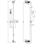 Gessi Inciso Shower Zestaw prysznicowy ścienny chrom 58145.031