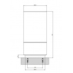 Gessi Postument pod umywalkę Cristalplant Dark Metal 54603.850