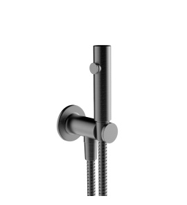 Gessi INCISO Zestaw bidetka z przyłączem Black Metal Brushed PVD 58153.707
