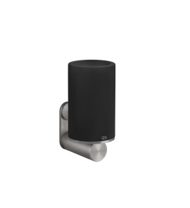 Gessi 316 Uchwyt ścienny z czarnym kubkiem steel brushed 54708.239